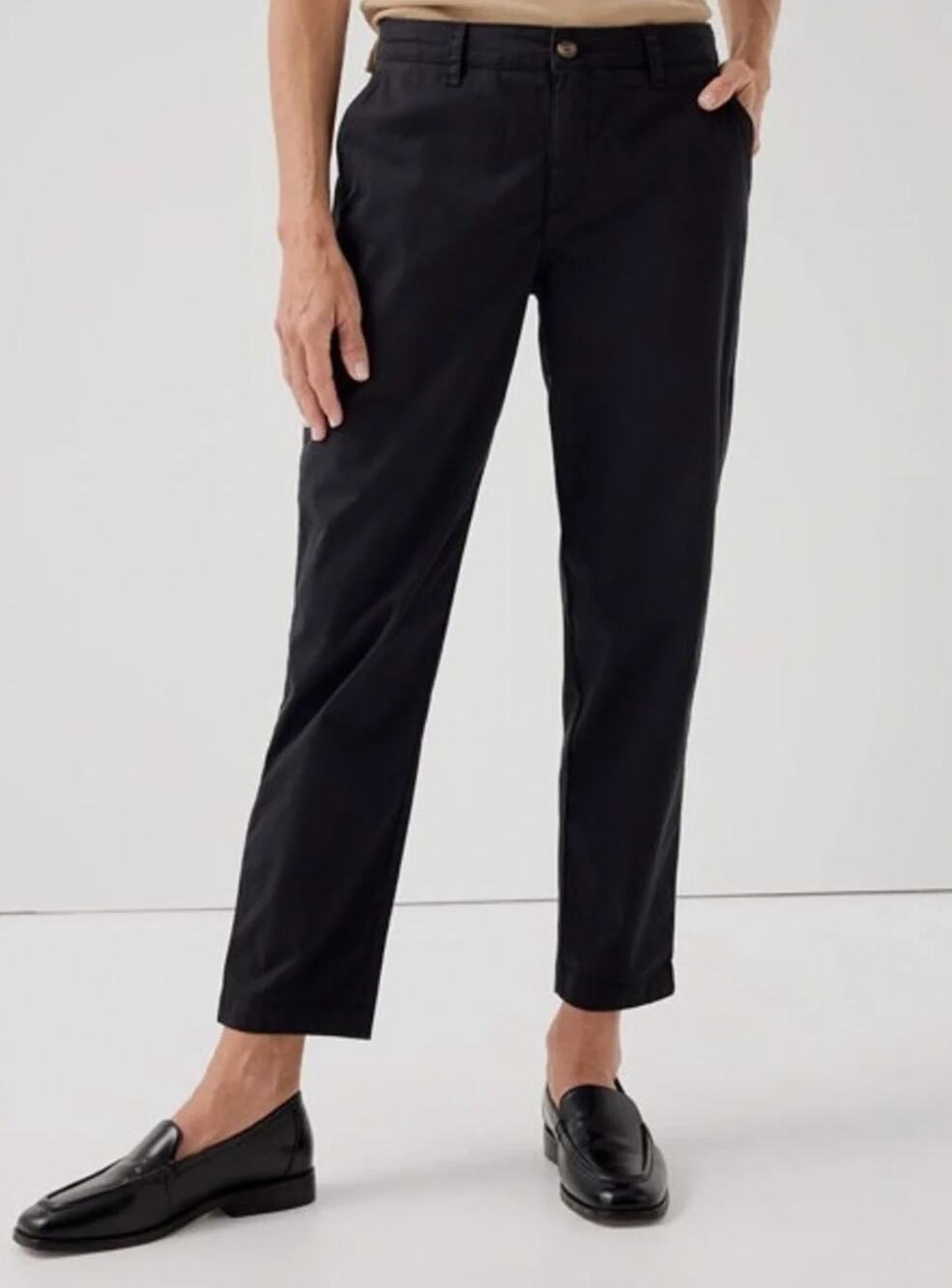 Pact Women's Organic Cotton Boulevard Brushed Twill Chino Black XXXL Casual